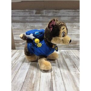 12" Build-A-Bear PAW Patrol Chase Plush German Shepherd Police Dog with Pup Pack